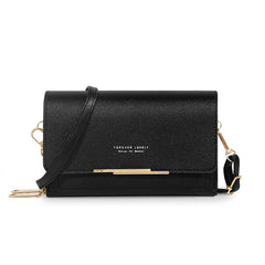 Women's Small Crossbody Wallet Zipper Shoulder Bag Metal Decor