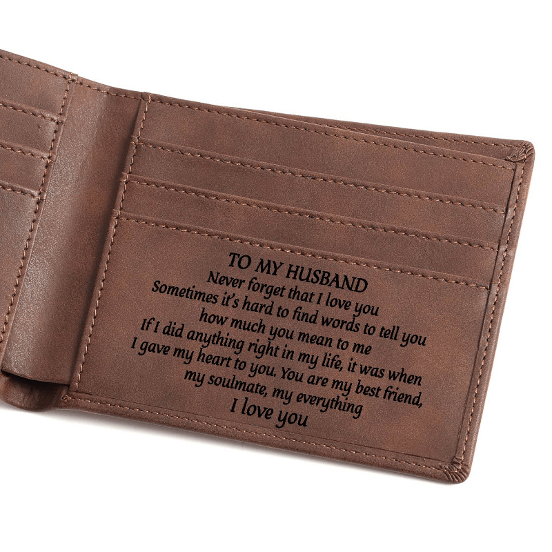 Men's Casual Wallet Retro PU Leather Wallet Birthday Father's Gift