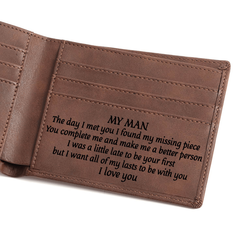 Men's Casual Wallet Retro PU Leather Wallet Birthday Father's Gift