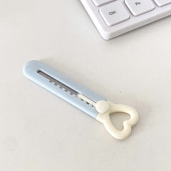 1pc Mini Love Heart Utility Paper Cutter Art Box Cutter School Office Supply