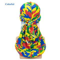 Camouflage Print Head Scarf Unisex Stretchy Head Wrap Bandana Beanie