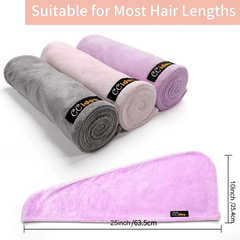 Microfiber Hair Drying Cap for Women, Quick Dry Shower Cap