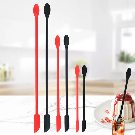 3pcs Mini Silicone Spatula Scraper Spoon Set for Makeup Beauty Cosmetic Jar