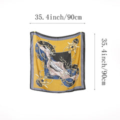 Geometric Print Square Scarf Classic Vintage Bandana Women Head Wraps