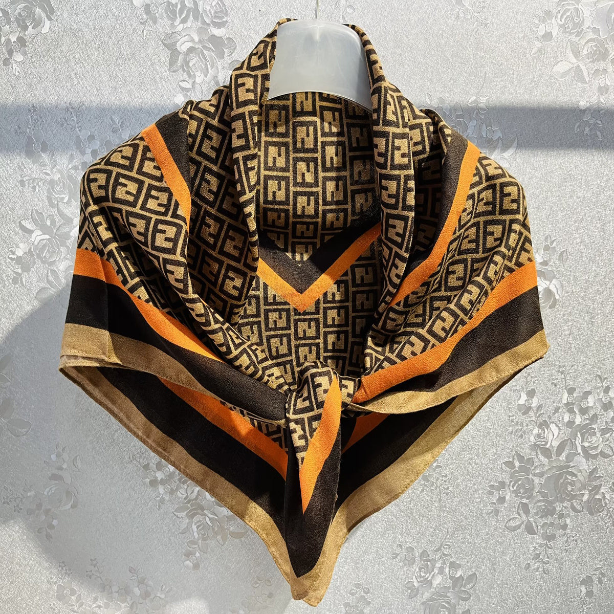 Geometric Pattern Square Scarf Large Bandana Breathable Headwrap