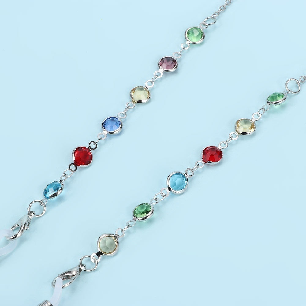 Crystal Glasses Chain Stylish Lanyard Strap Face Covering Accessory