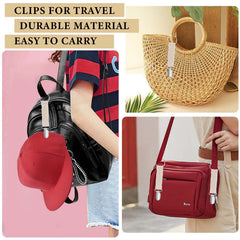 6pcs Travel Hat Clip Lace Duckbill Hat Clips Solid Braided Hat Clip