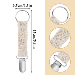 6pcs Travel Hat Clip Lace Duckbill Hat Clips Solid Braided Hat Clip