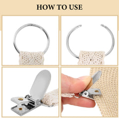 6pcs Travel Hat Clip Lace Duckbill Hat Clips Solid Braided Hat Clip