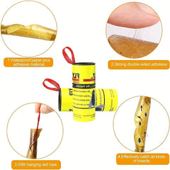 32pcs Sticky Fly Trap Tape Fruit Fly Traps Non Toxic Safe For Kids And Pets