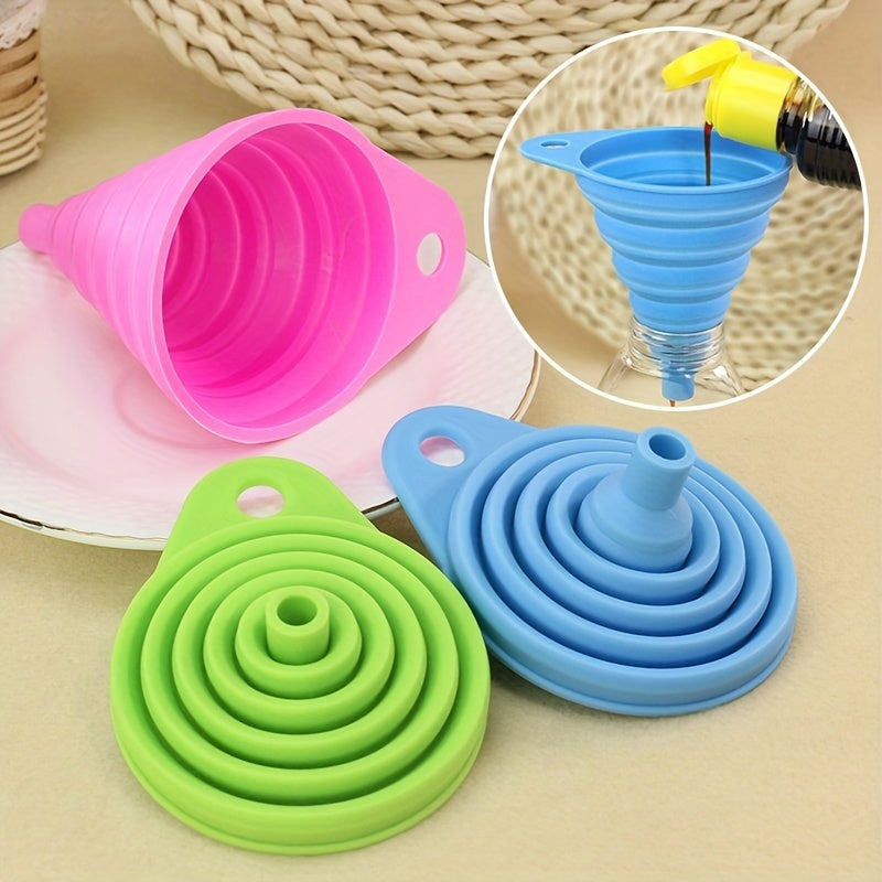 3pcs Telescopic Funnel for Kitchen Camping BBQs