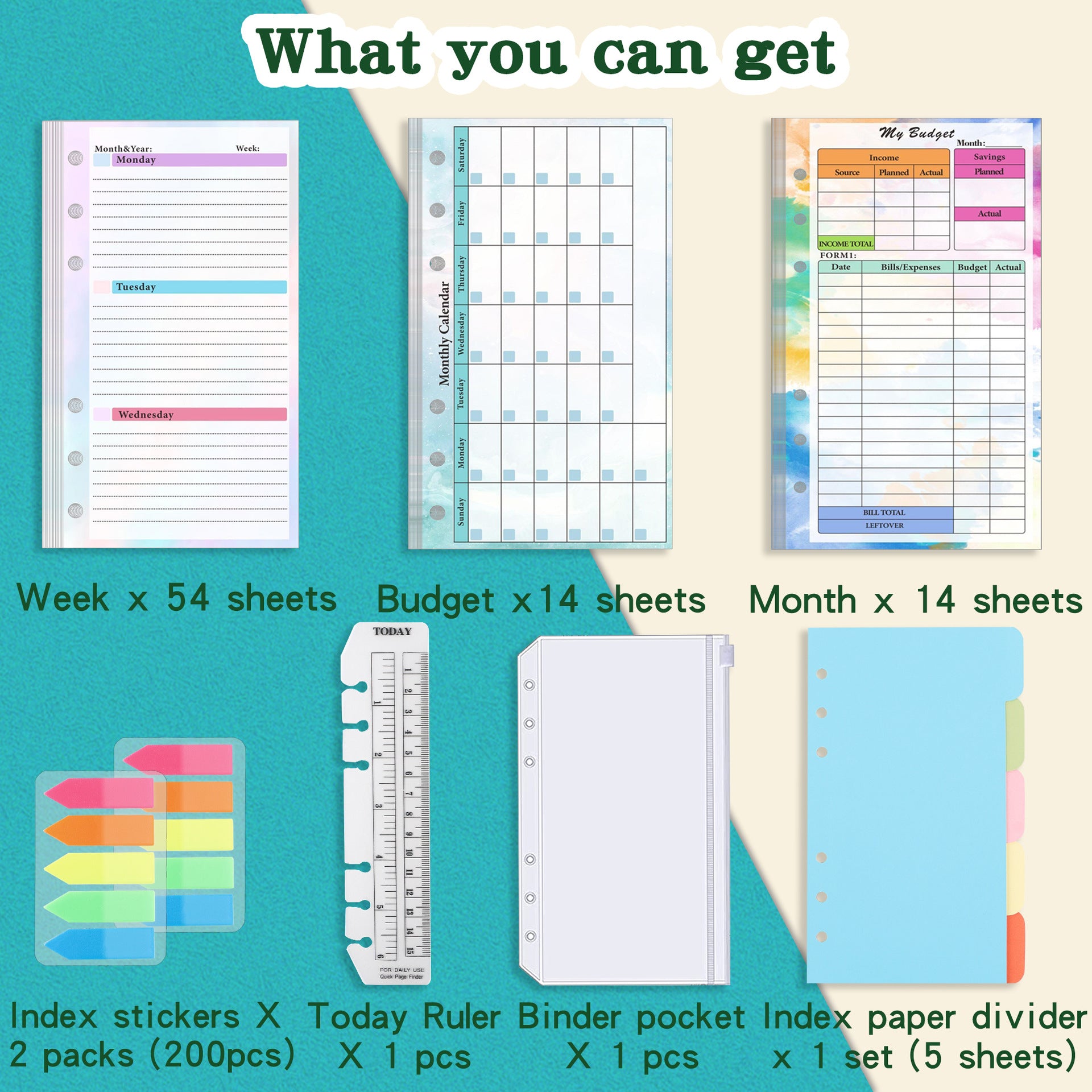 82 Sheets 6 Hole Loose Leaf Notebook for Core Replacement Parts Manual