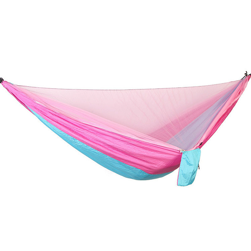 Auto Quick Open Mosquito Hammock w/ Net Outdoor Parachute Double Hammock
