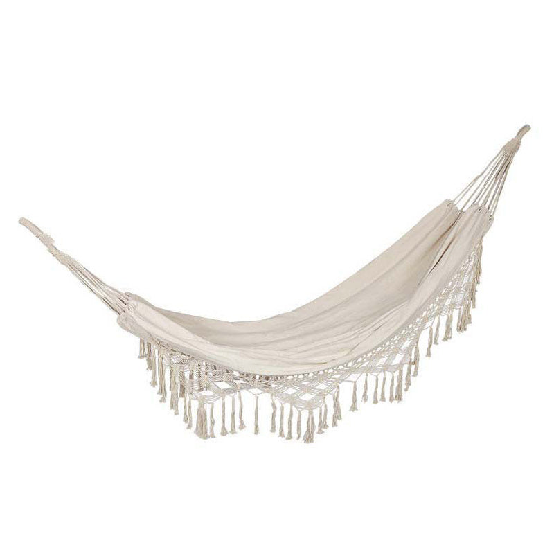 Tassel Hanging Tree Hammock Single Double Thickened Canvas Casual Hammock