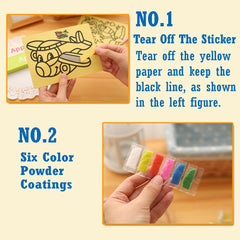 10pcs Sand Painting Set DIY Colorful Sand Making Cartoon Small Gift