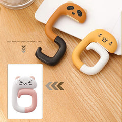 Cute Animal Adhesive Hooks for Coats, Hats, Towels - Set of 4