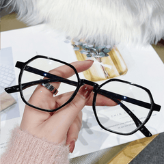 Polygon Reading Glasses Men Women Lightweight Jelly Presbyopic Glasses Case