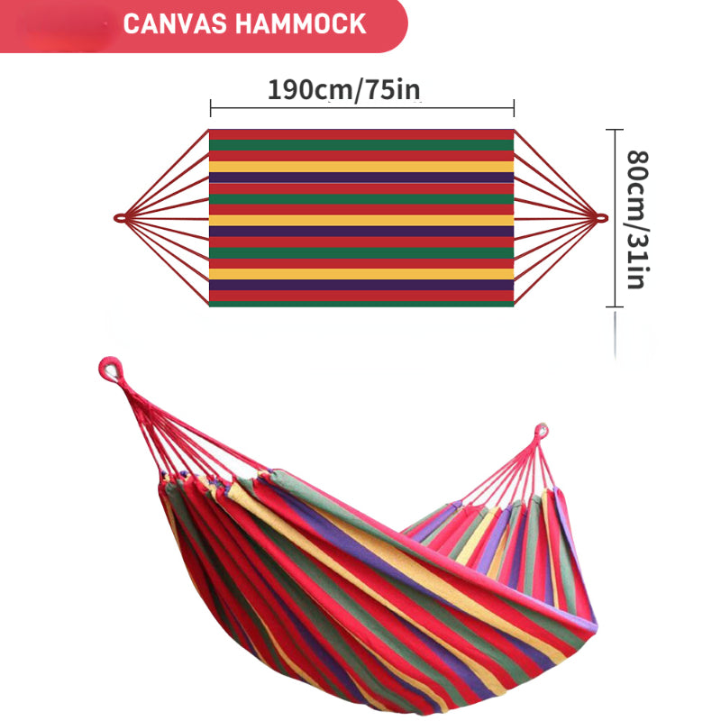 Outdoor Canvas Camping Hammock Upgraded Thickened Hammock 240