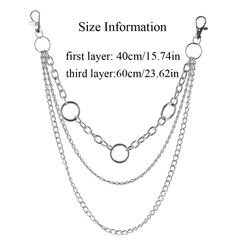 Vintage Metal Chain For Jeans Pants Keychains Men Unisex