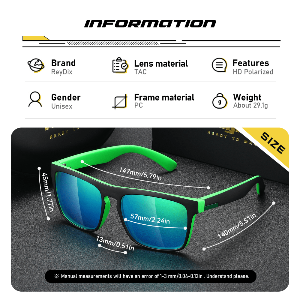 Men's Polarized Colorful Film Sunglasses for Outdoor Sports