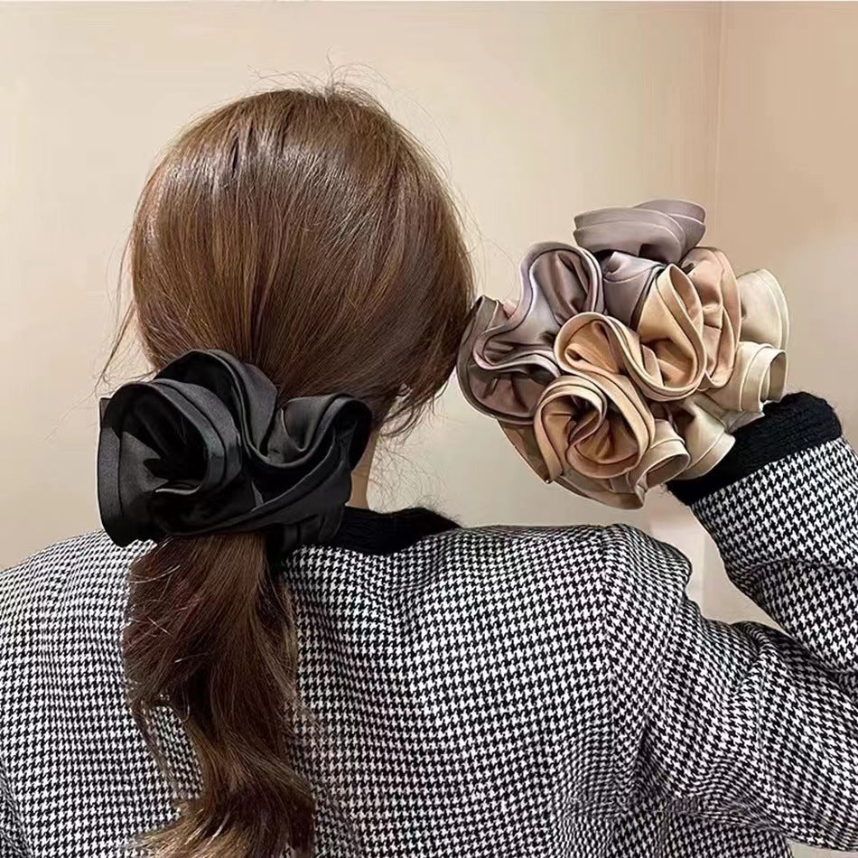 Large Ruffles Scrunchies Elastic Ponytail Holder Hair Accessorie