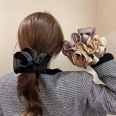 Large Ruffles Scrunchies Elastic Ponytail Holder Hair Accessorie