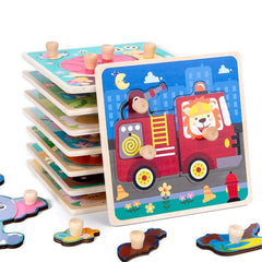 Wooden Animals Puzzle Educational Toy for Children