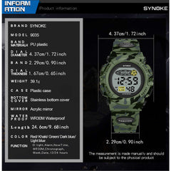 SYNOKE Colorful Luminous Kids Electronic Watch