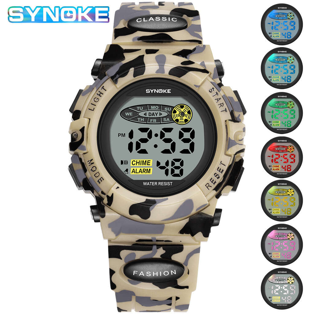 SYNOKE Colorful Luminous Kids Electronic Watch