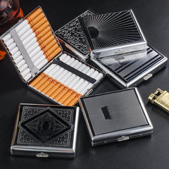 Metal Cigarette Case Tobacco Holder for Men 20 pack Ultra thin Portable Case
