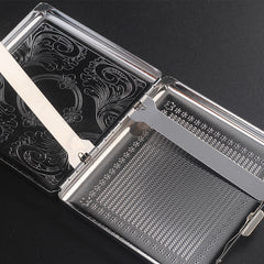 Metal Cigarette Case Tobacco Holder for Men 20 pack Ultra thin Portable Case