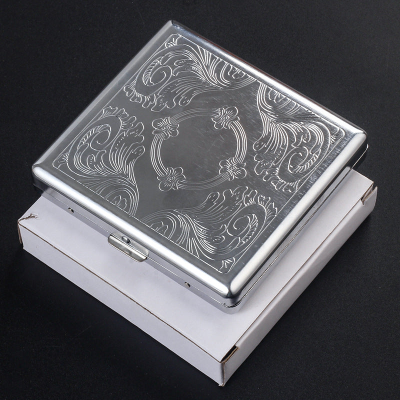 Metal Cigarette Case Tobacco Holder for Men 20 pack Ultra thin Portable Case