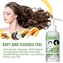 50ml Moisturizing Curly Hair Styling Cream for Frizz-Free Curls