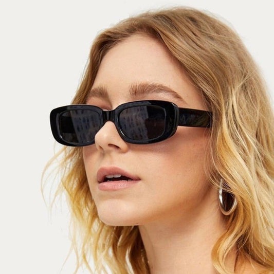 Retro Rectangle Sunglasses for Women UV400 Protection