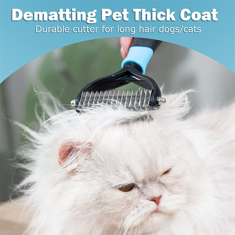 2-in-1 Pet Grooming Tool: Comb and Slicker Brush for Cats and Dogs