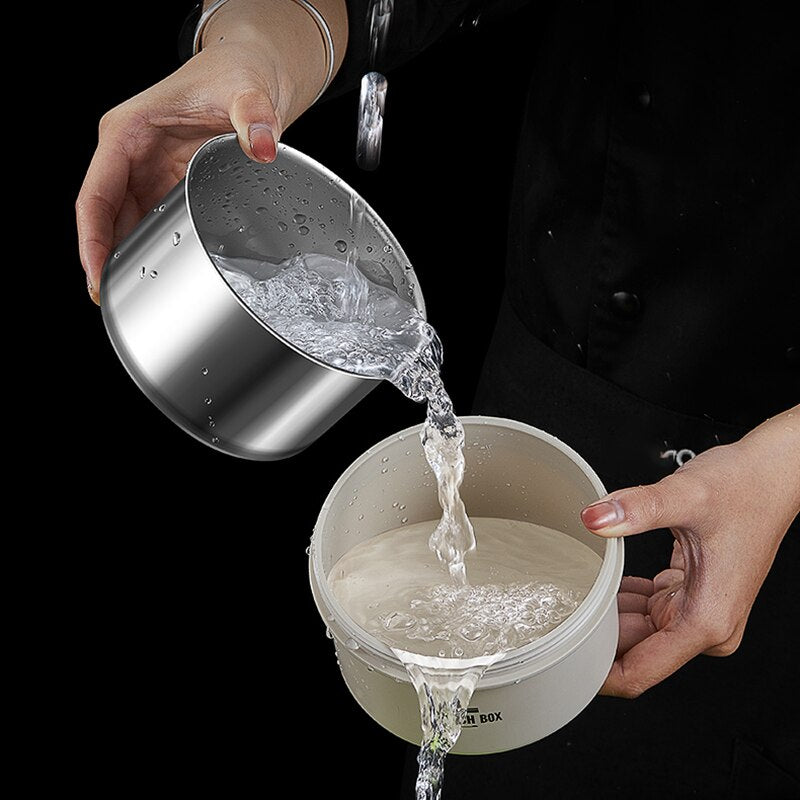 Leakproof Insulated Lunch Box for Office Workers Stainless Steel Bento Box