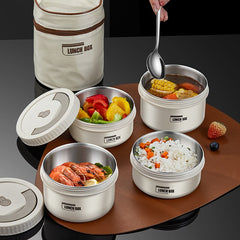 Leakproof Insulated Lunch Box for Office Workers Stainless Steel Bento Box
