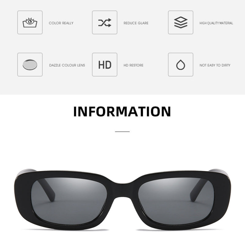 Y2K Rectangle Sunglasses For Women Men UV400 Sun Shades Glasses