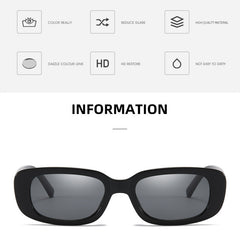 Y2K Rectangle Sunglasses For Women Men UV400 Sun Shades Glasses