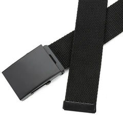 Men's Automatic Buckle Tape Canvas Belt for Jeans Pants