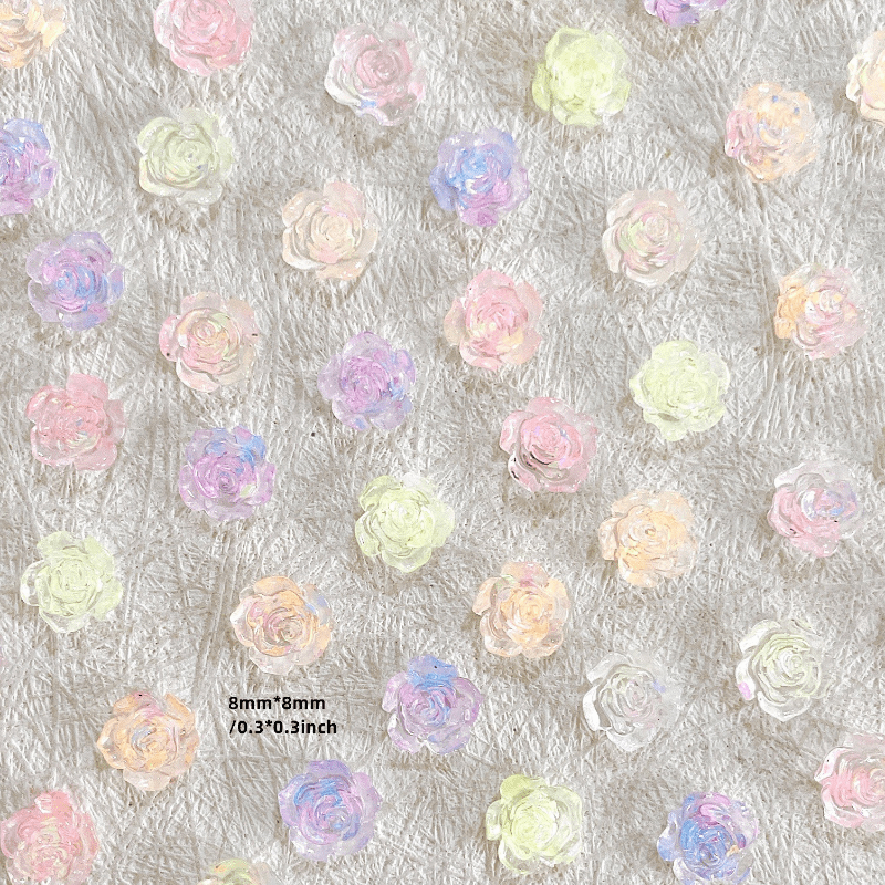 20pcs Mini Charm 3D Resin Floret Nail Flatback Ornament Jewelry Making