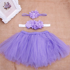 Newborn Baby Sunflower Tutu Bow Skirt Toddler Outfit Costume