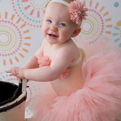 Newborn Baby Sunflower Tutu Bow Skirt Toddler Outfit Costume