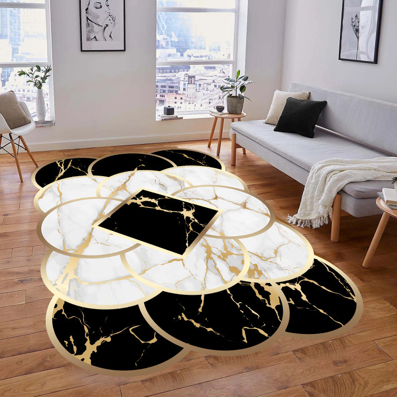 Modern Irregular Area Rug, Non-slip Shaggy Floor Carpet, Machine Washable