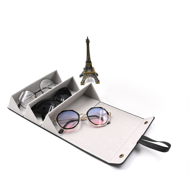 Portable Glasses Organizer 3 5Grids slot Eyeglasses Storage Display