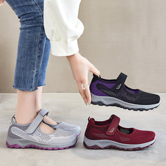 Women's Backless Walking Shoes Hook & Loop Fastener Casual Sneakers