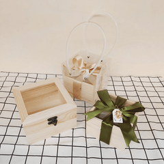 Wooden Box with Transparent Cover for Wedding, Birthday or Candy Packaging