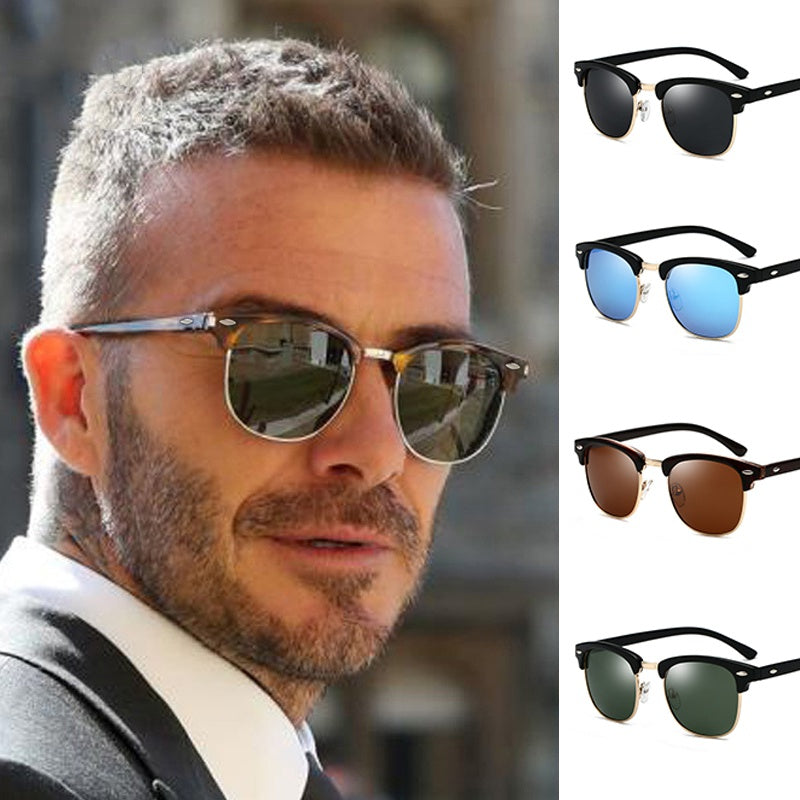 Men's Semi Rimless Polarized Sunglasses UV400 Outdoor Sports