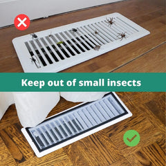 6 PCS Insect & Clog Proof Floor Register Traps for Air Vent Filters