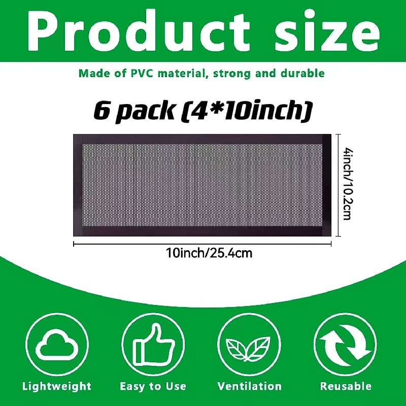 6 PCS Insect & Clog Proof Floor Register Traps for Air Vent Filters